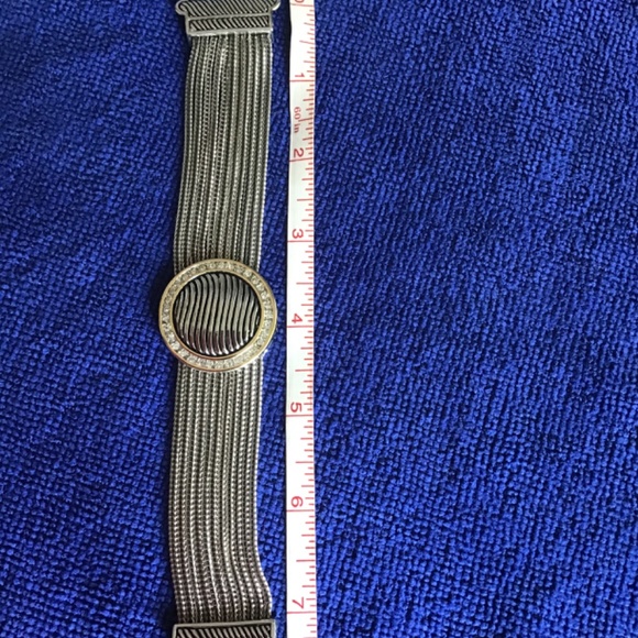 Large bracelet with crystalline stones - silver and golden tone - Picture 9 of 11